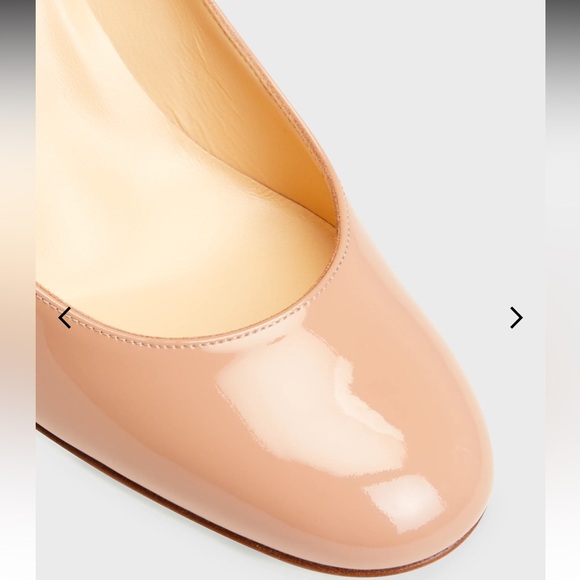 🤩 Authentic Christian Louboutin 85mm Miss Sab Nude Patent Pumps EXCELLENT - Picture 5 of 13